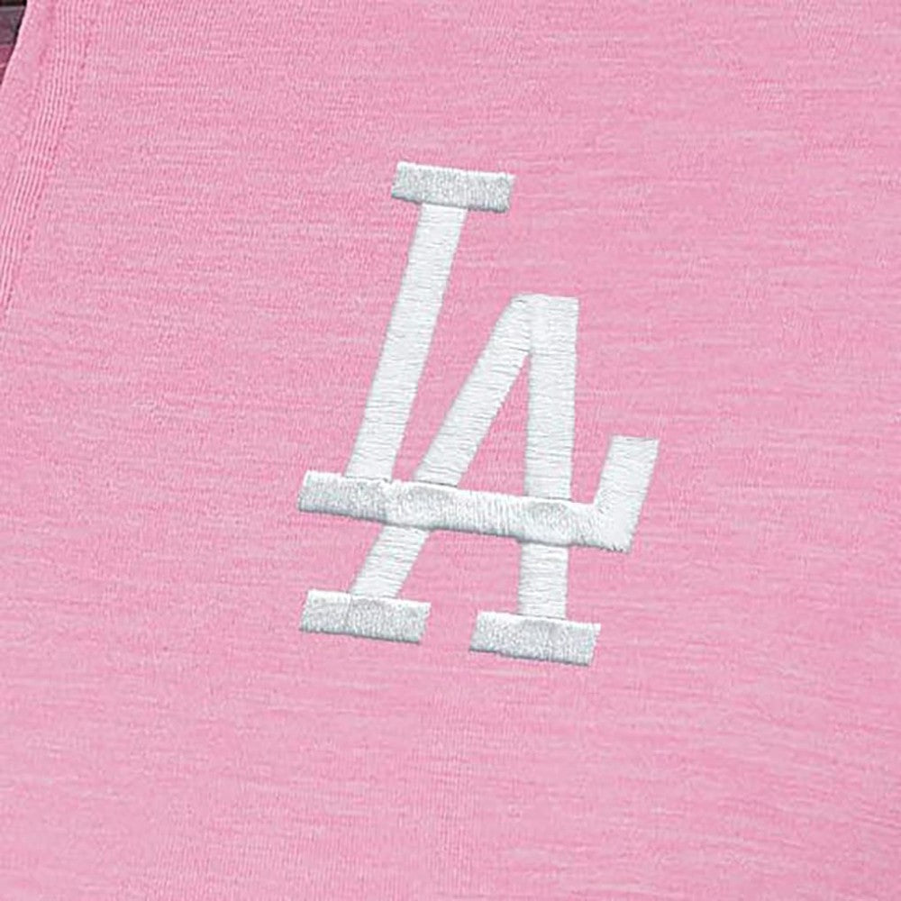 Los Angeles Dodgers Antigua Women's Mentor Quarter-Zip Pullover Top - Pink