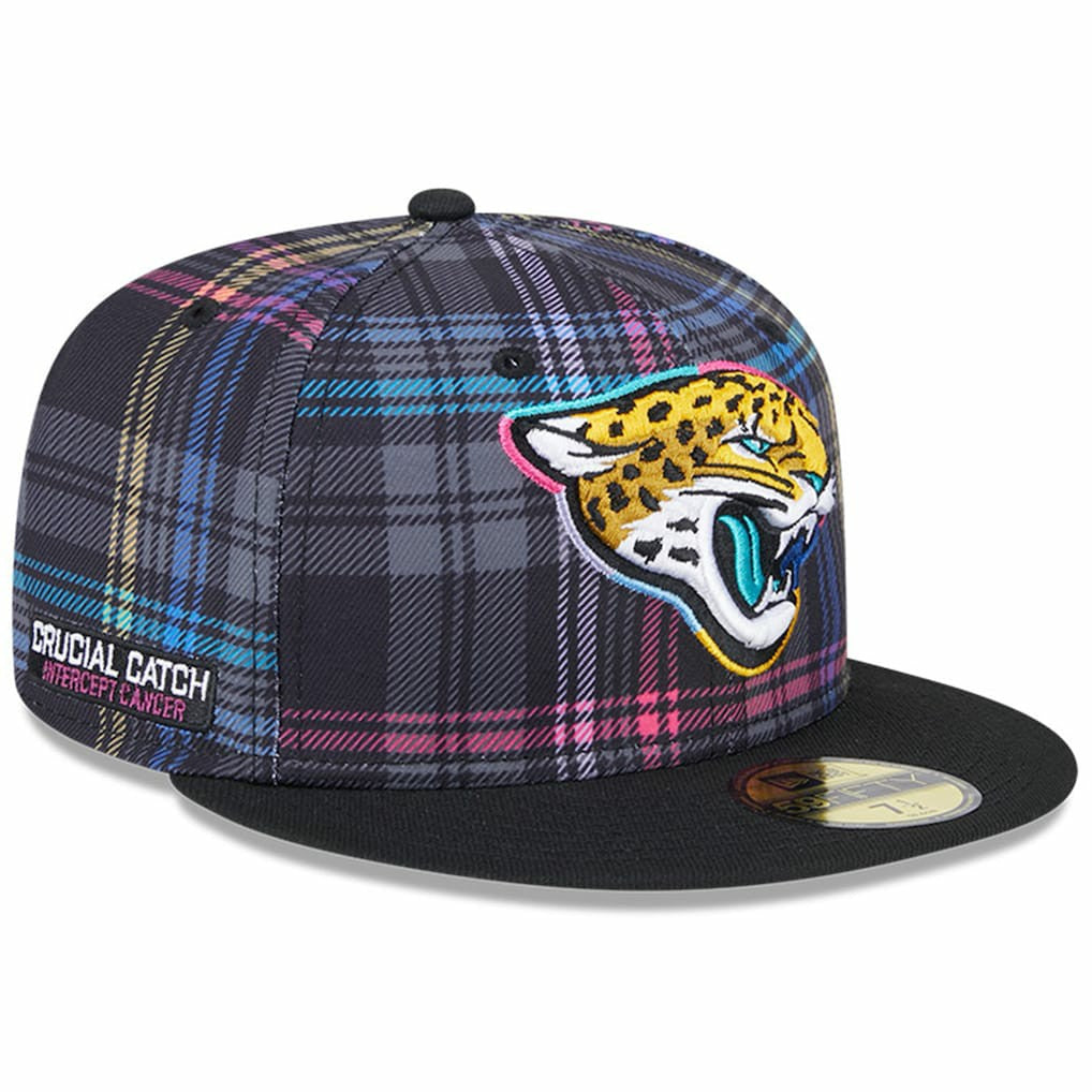 NFL Jacksonville Jaguars 2024 NFL Crucial Catch Plaid 59FIFTY Fitted Hat