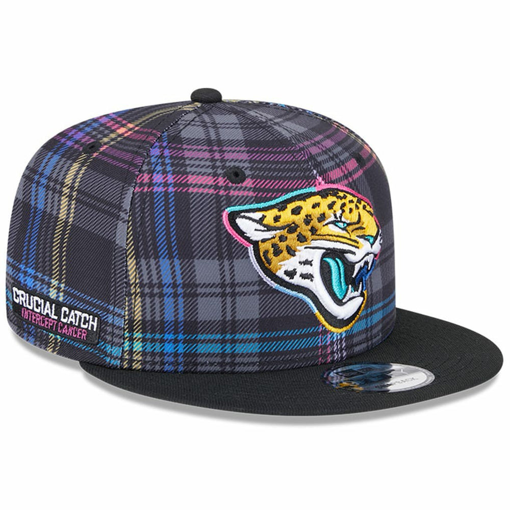 NFL Jacksonville Jaguars 2024 NFL Crucial Catch Plaid 9FIFTY Snapback Hat