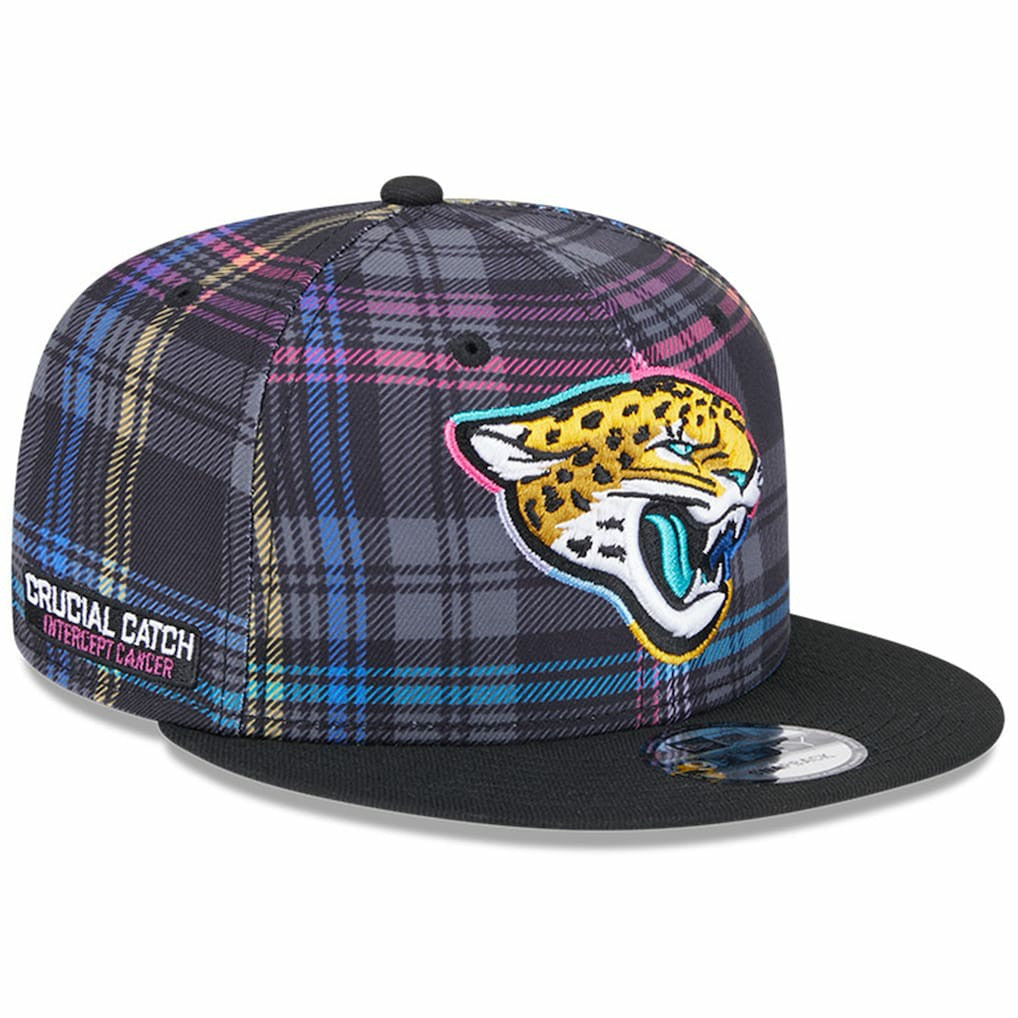 NFL Jacksonville Jaguars 2024 NFL Crucial Catch Plaid 9FIFTY Snapback Hat
