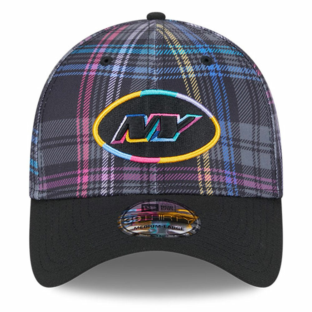 NFL New York Jets 2024 NFL Crucial Catch Plaid 39THIRTY Flex Hat