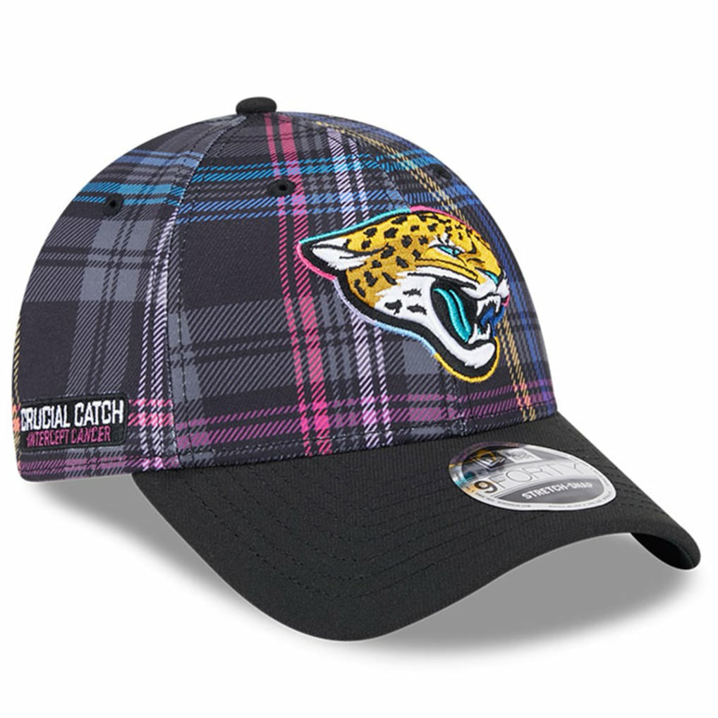 NFL Jacksonville Jaguars 2024 NFL Crucial Catch Plaid 9FORTY Adjustable Hat