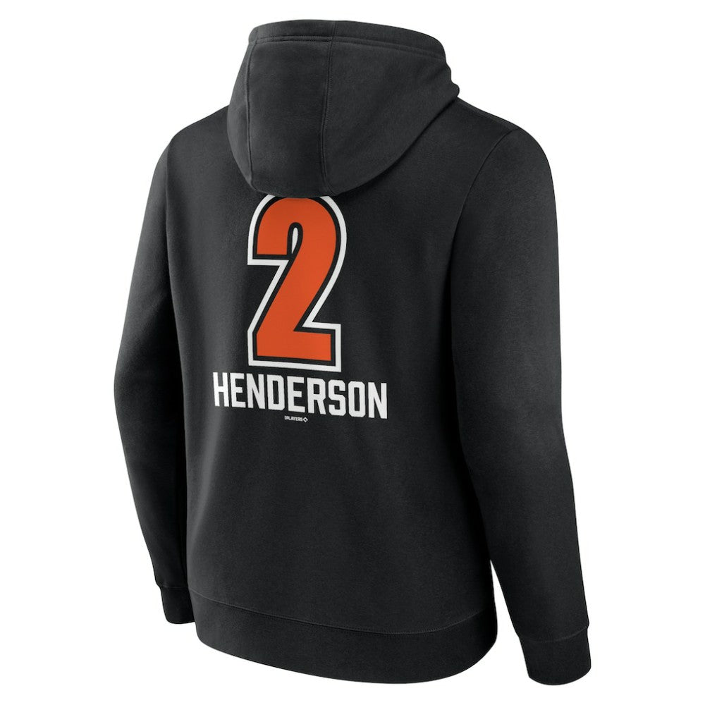Gunnar Henderson Baltimore Orioles Fastball Player Name & Number Pullover Hoodie - Black