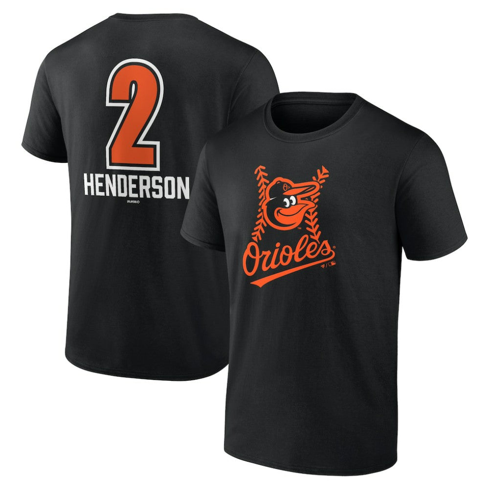 Gunnar Henderson Baltimore Orioles Fastball Player Name & Number T-Shirt - Black
