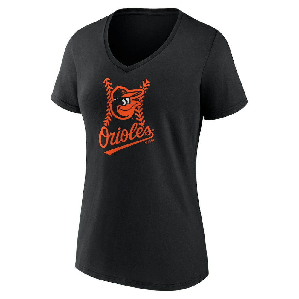Gunnar Henderson Baltimore Orioles Women's Fastball Player Name & Number V-Neck T-Shirt - Black