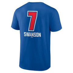 Dansby Swanson Chicago Cubs Fastball Player Name & Number T-Shirt - Royal