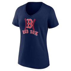 Masataka Yoshida Boston Red Sox Women's Fastball Player Name & Number V-Neck T-Shirt - Navy