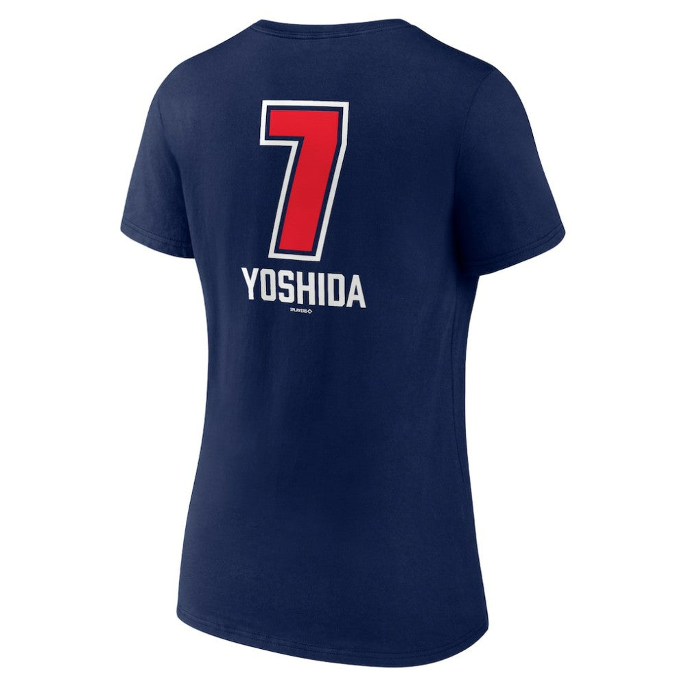 Masataka Yoshida Boston Red Sox Women's Fastball Player Name & Number V-Neck T-Shirt - Navy