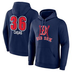 Triston Casas Boston Red Sox Fastball Player Name & Number Pullover Hoodie - Navy