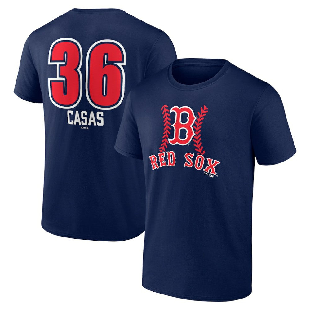 Triston Casas Boston Red Sox Fastball Player Name & Number T-Shirt - Navy