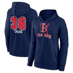 Triston Casas Boston Red Sox Women's Fastball Player Name & Number Pullover Hoodie - Navy