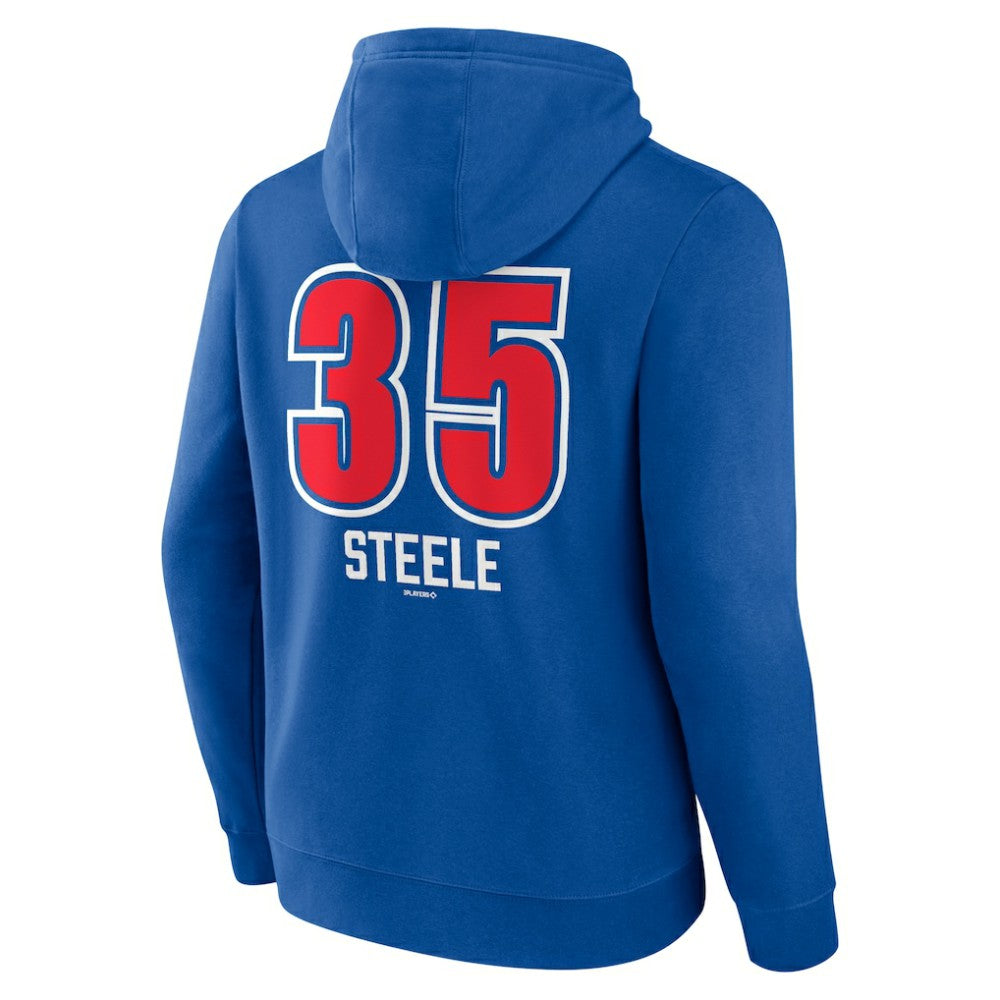Justin Steele Chicago Cubs Fastball Player Name & Number Pullover Hoodie - Royal
