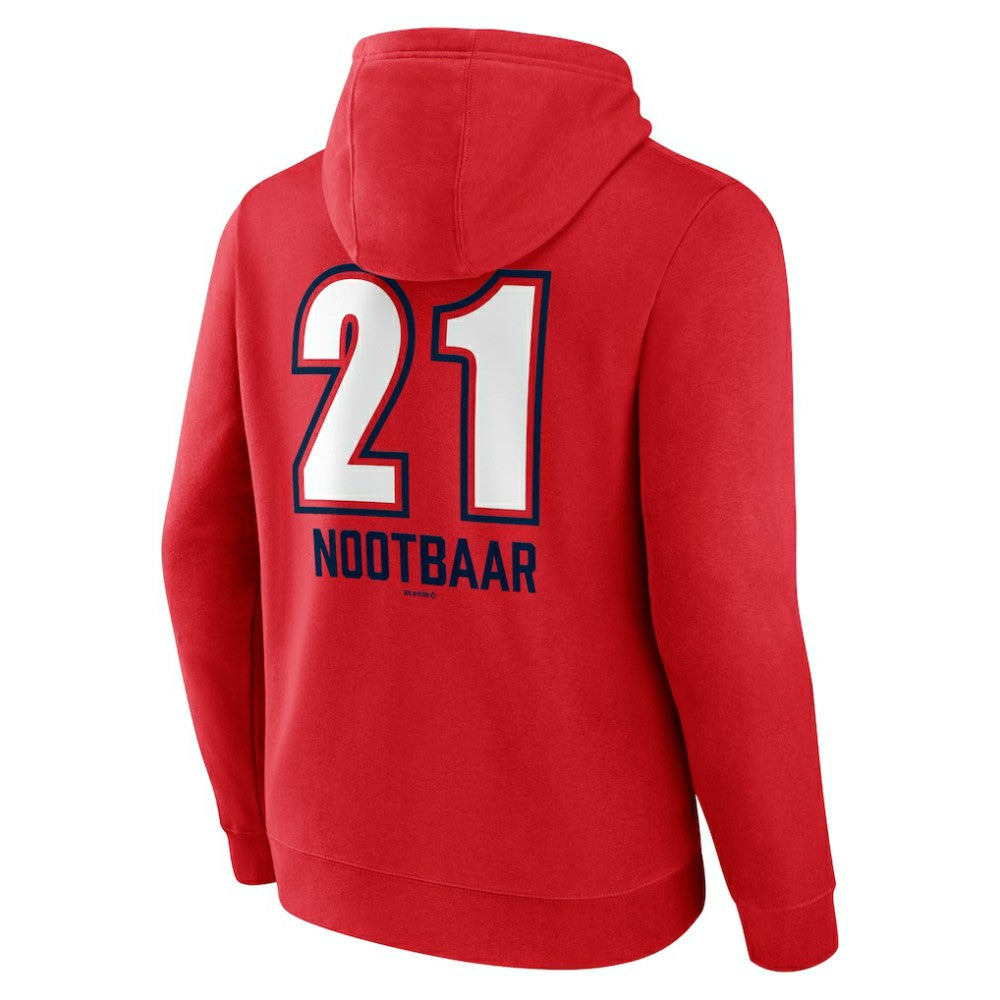 Lars Nootbaar St. Louis Cardinals Fastball Player Name & Number Pullover Hoodie - Red