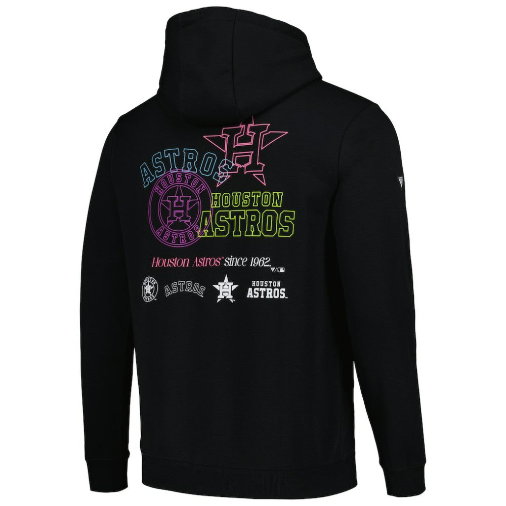 Houston Astros Levelwear Podium Vintage Pullover Hoodie - Black