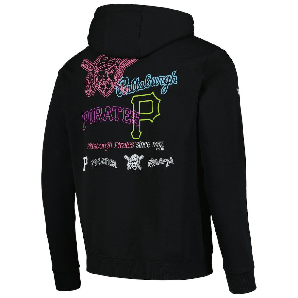 Pittsburgh Pirates Levelwear Podium Vintage Pullover Hoodie - Black