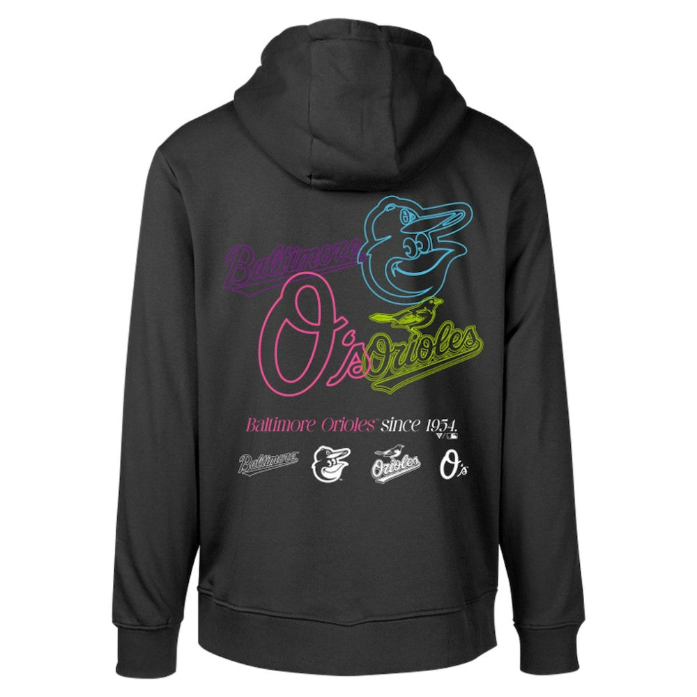 Baltimore Orioles Levelwear Podium Vintage Pullover Hoodie - Black