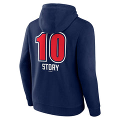 Trevor Story Boston Red Sox Fastball Player Name & Number Pullover Hoodie - Navy