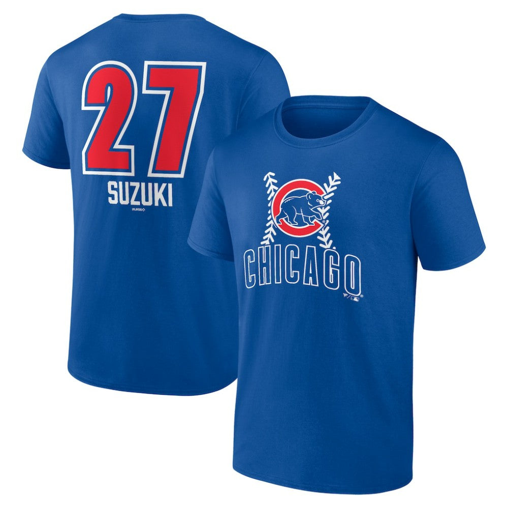 Seiya Suzuki Chicago Cubs Fastball Player Name & Number T-Shirt - Royal