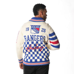 New York Rangers The Wild Collective Unisex Jacquard Full-Zip Sweater