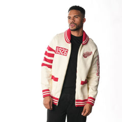 Detroit Red Wings The Wild Collective Unisex Jacquard Full-Zip Sweater