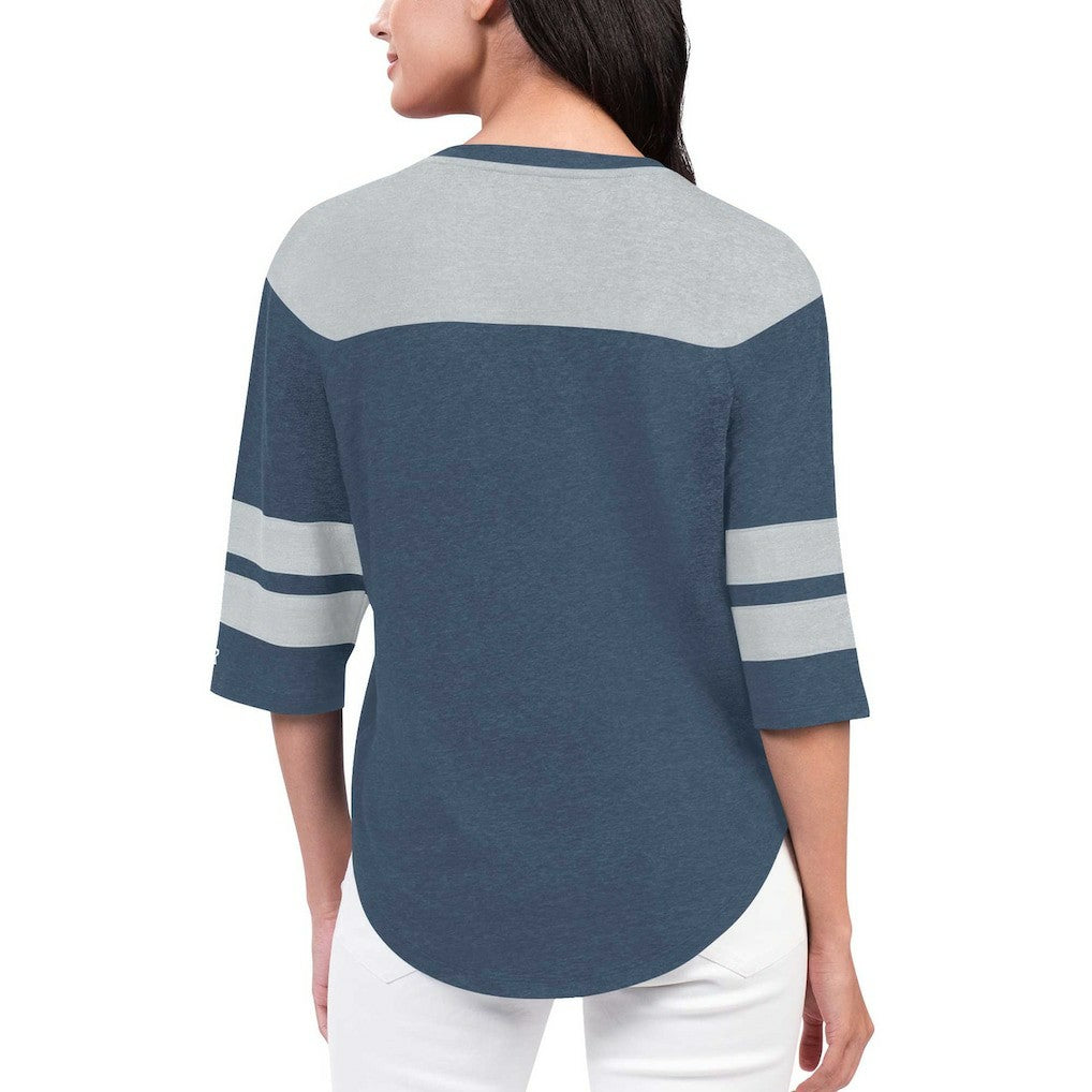 NFL Dallas Cowboys Starter Women's Fullback Tri-Blend 3/4-Sleeve T-Shirt