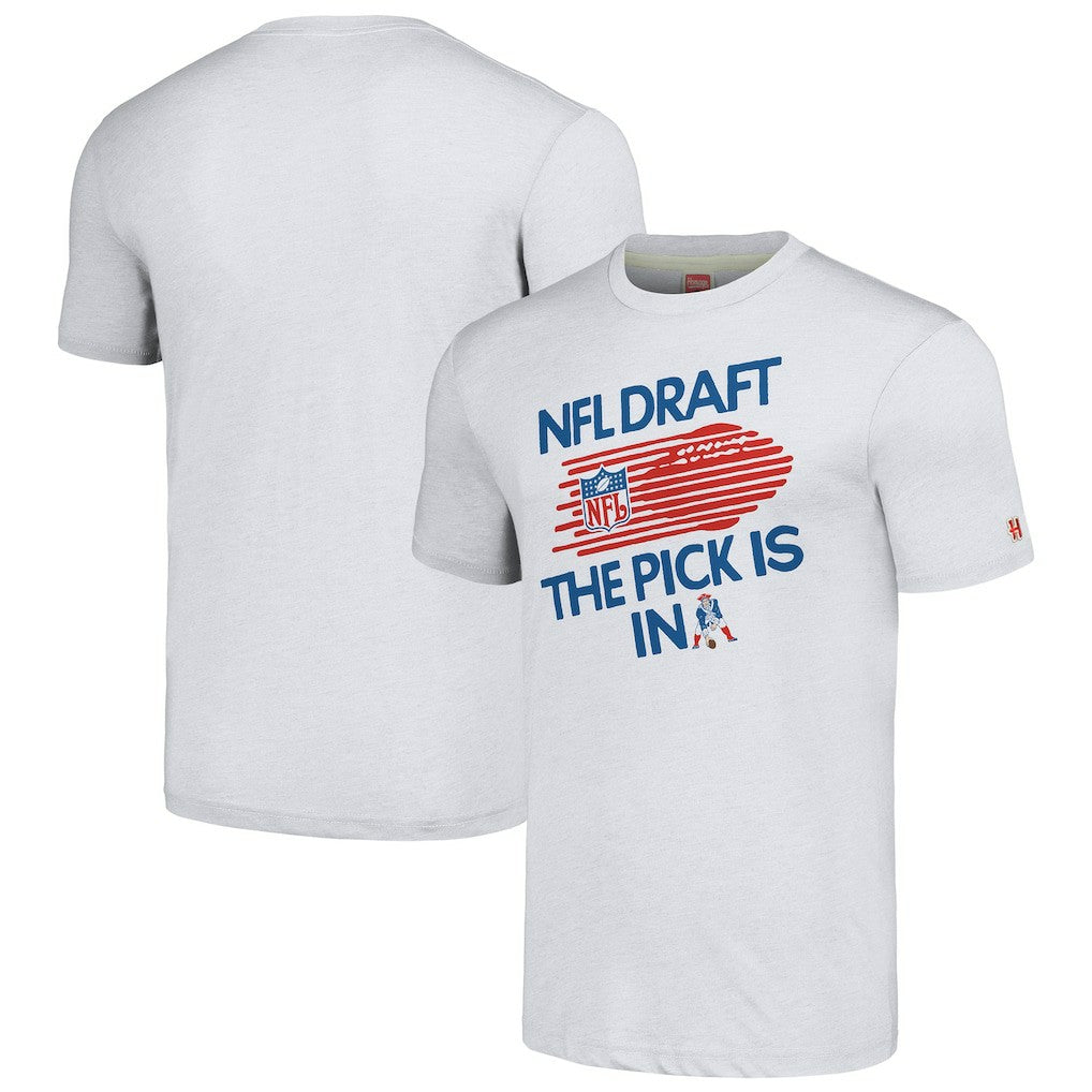 NFL New England Patriots Homage Unisex 2024 Team Draft Tri-Blend T-Shirt