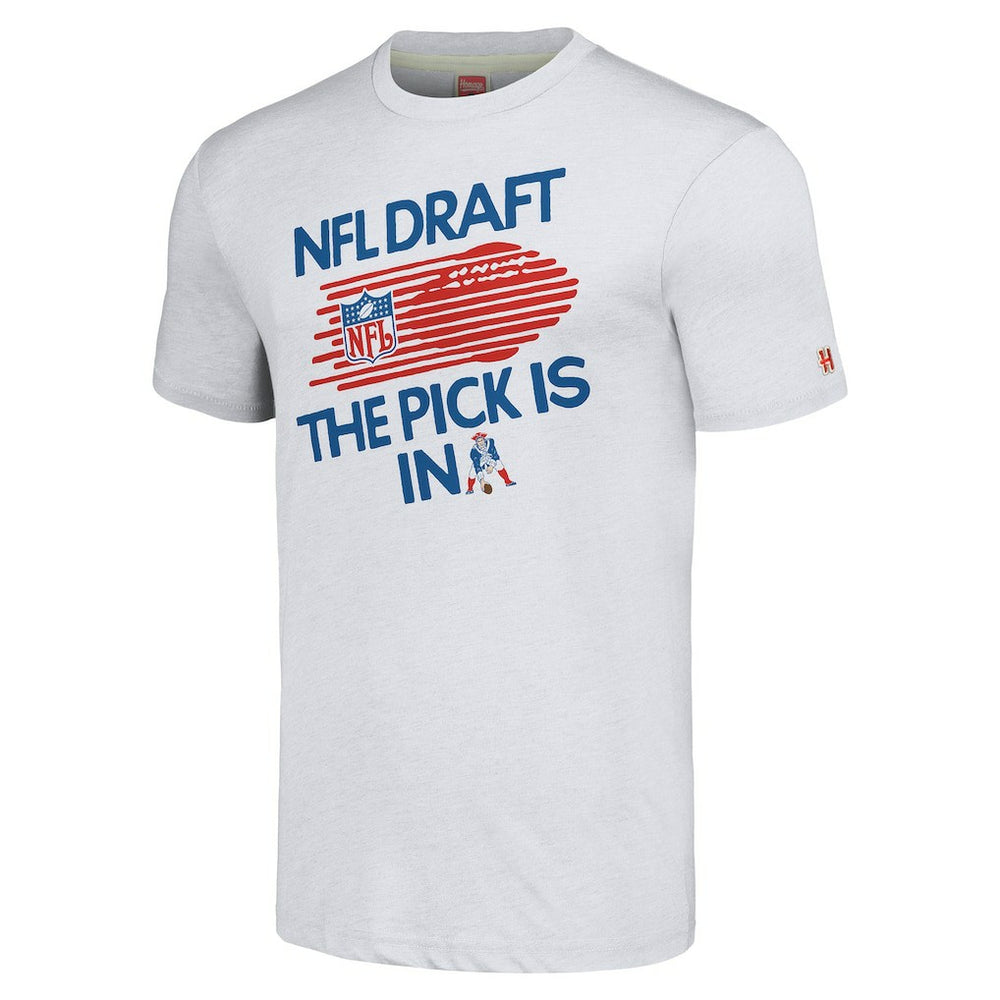 NFL New England Patriots Homage Unisex 2024 Team Draft Tri-Blend T-Shirt
