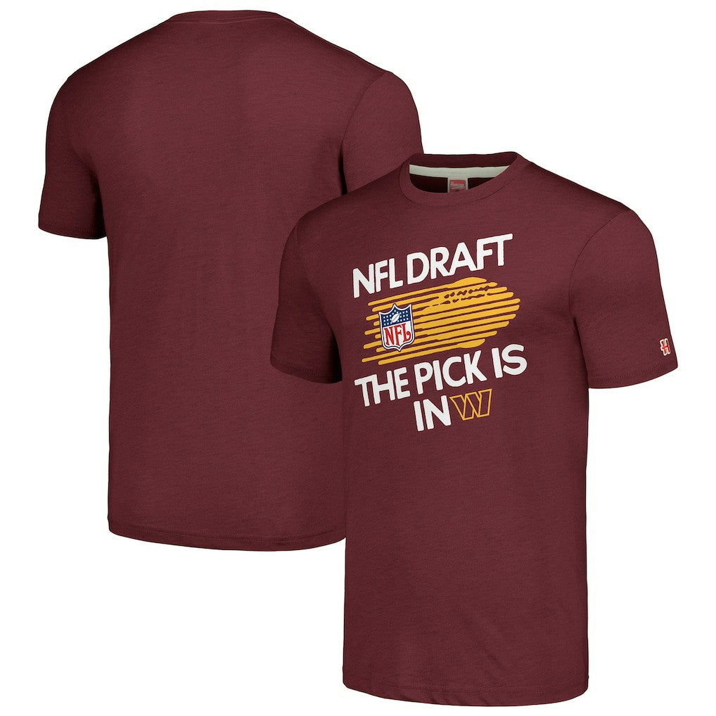 NFL Washington Commanders Homage Unisex 2024 Team Draft Tri-Blend T-Shirt