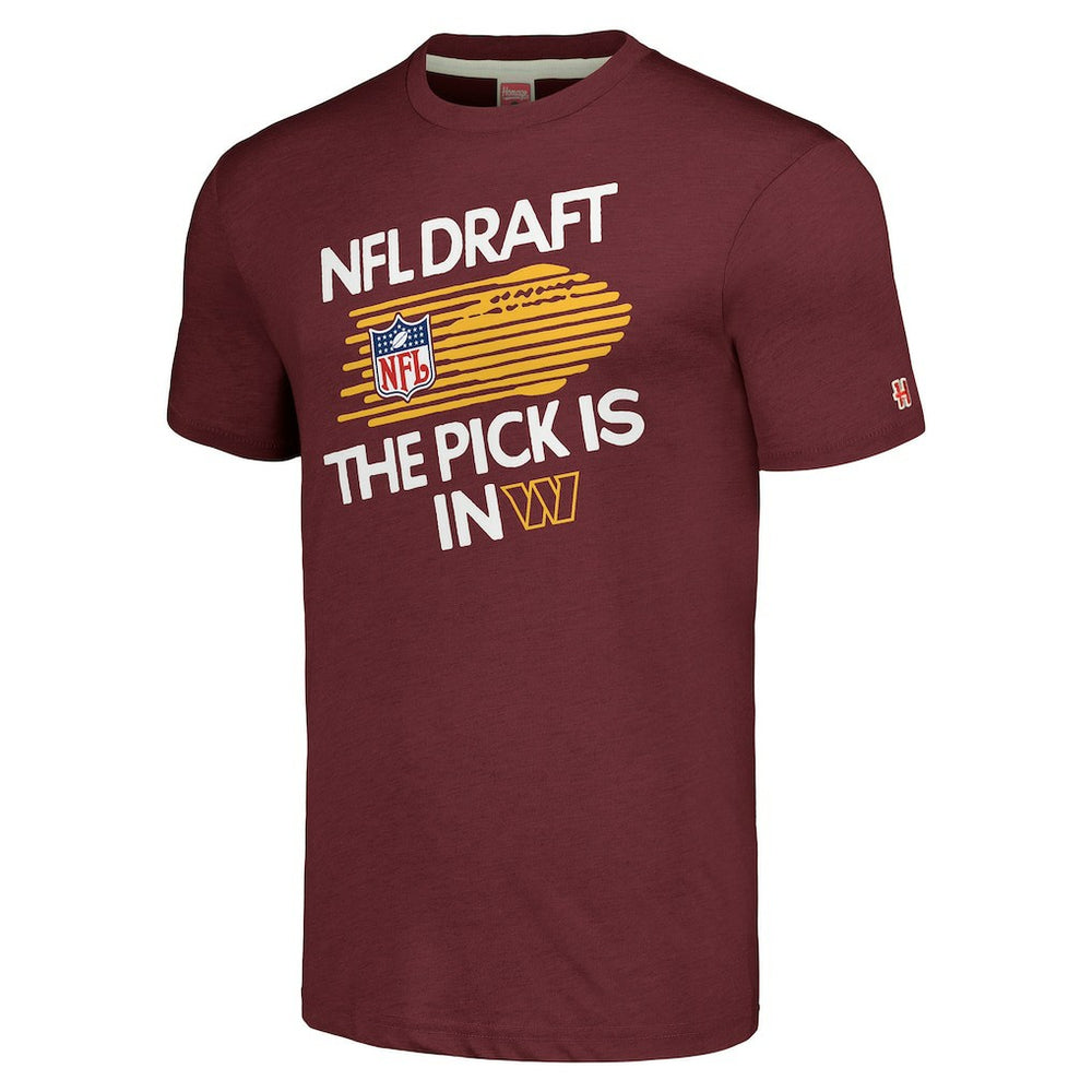 NFL Washington Commanders Homage Unisex 2024 Team Draft Tri-Blend T-Shirt