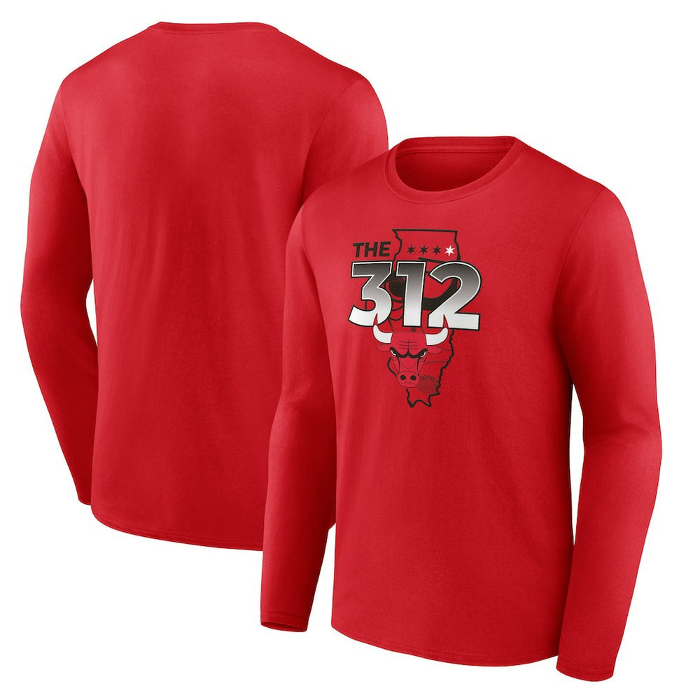 Chicago Bulls Pick & Roll Coverage Long Sleeve T-Shirt sale - Red discount
