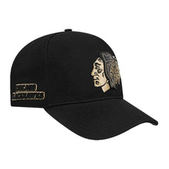 Chicago Blackhawks Pro Standard Metallic Logo Pinch Front Adjustable Hat