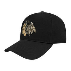 Chicago Blackhawks Pro Standard Metallic Logo Pinch Front Adjustable Hat