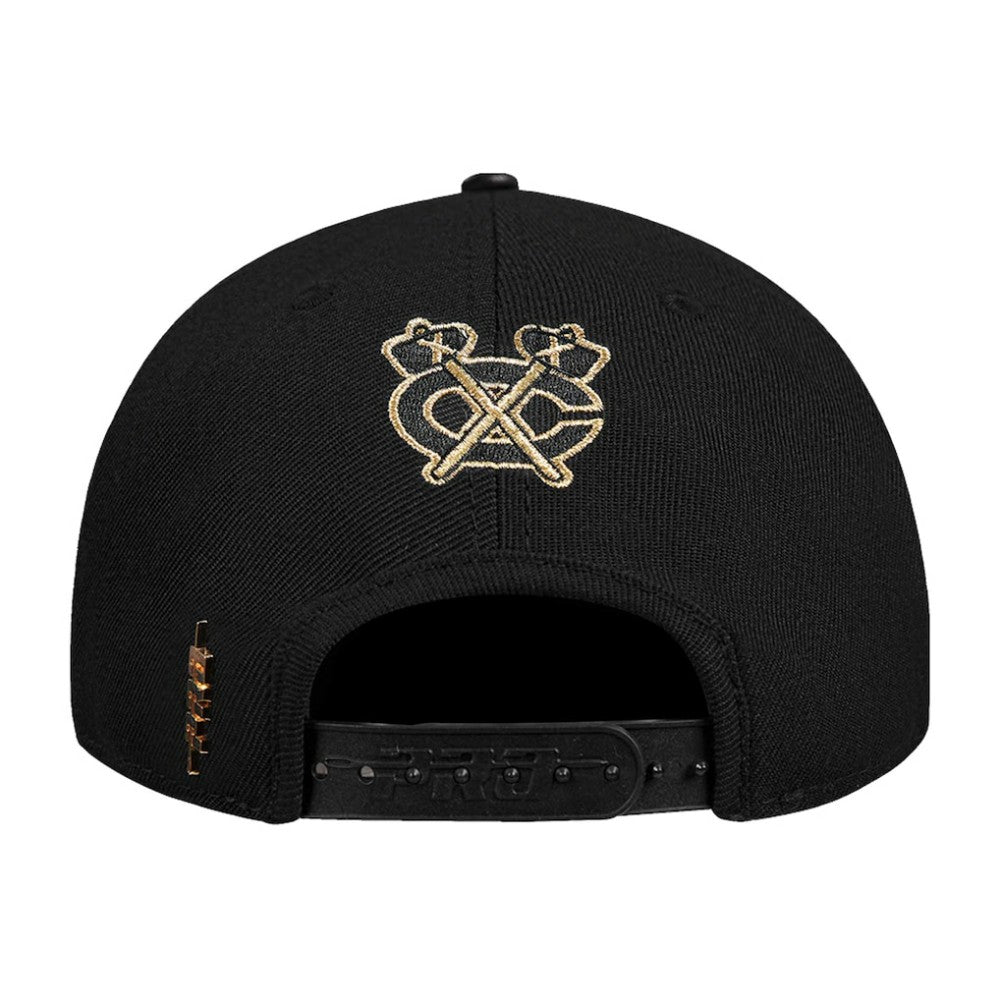 Chicago Blackhawks Pro Standard Metallic Logo Pinch Front Adjustable Hat