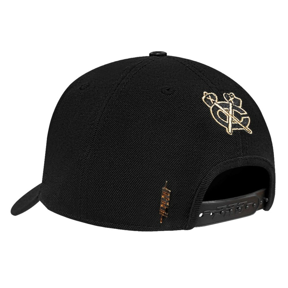 Chicago Blackhawks Pro Standard Metallic Logo Pinch Front Adjustable Hat