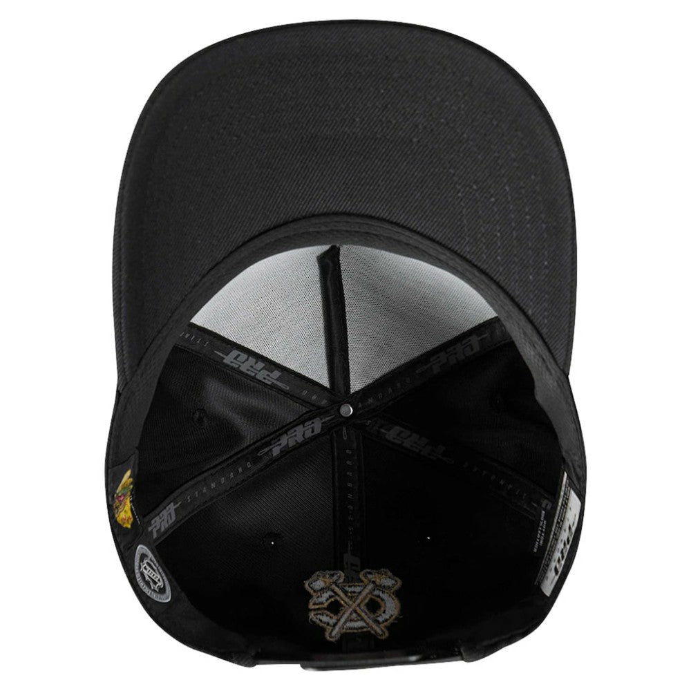 Chicago Blackhawks Pro Standard Metallic Logo Pinch Front Adjustable Hat