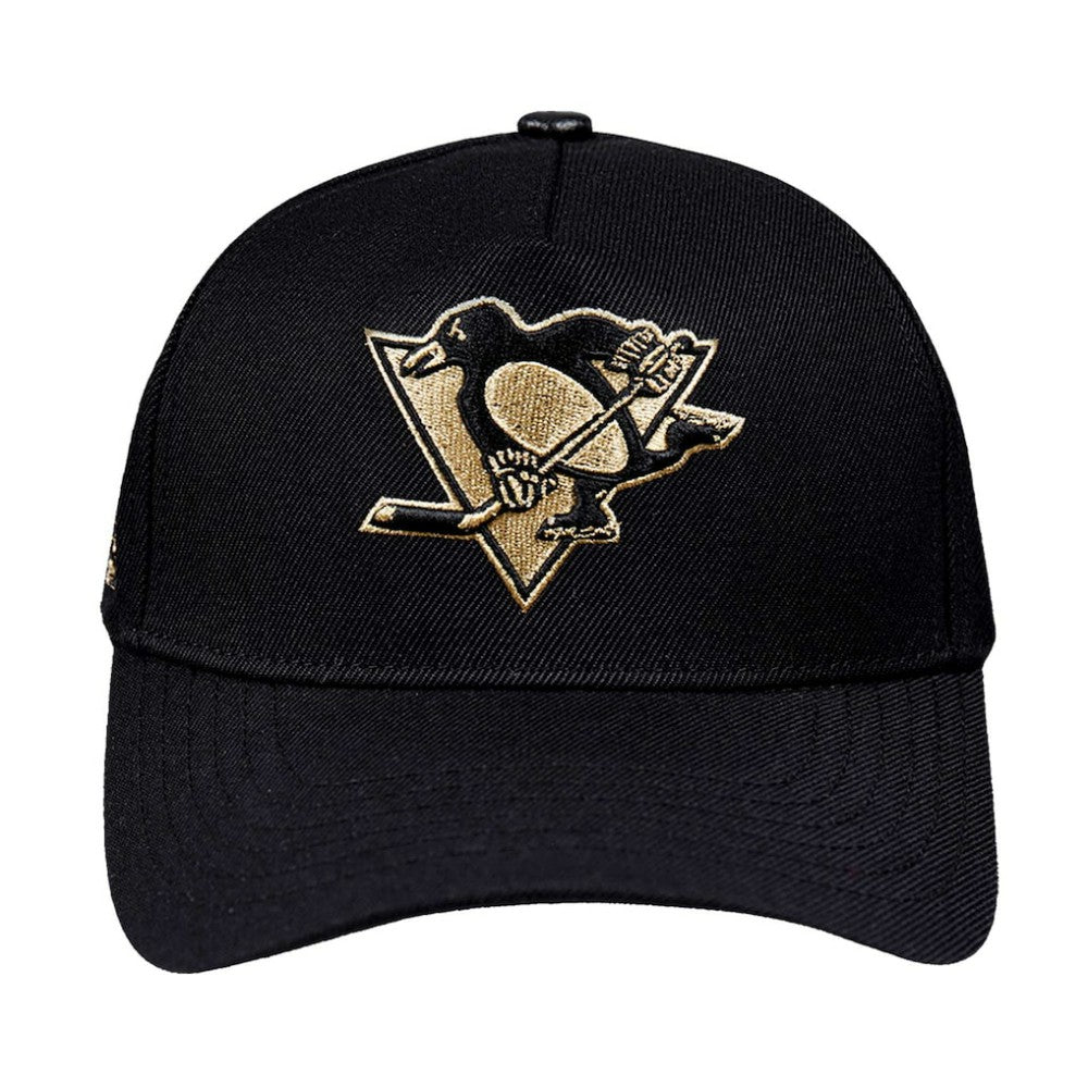 Pittsburgh Penguins Pro Standard Metallic Logo Pinch Front Adjustable Hat