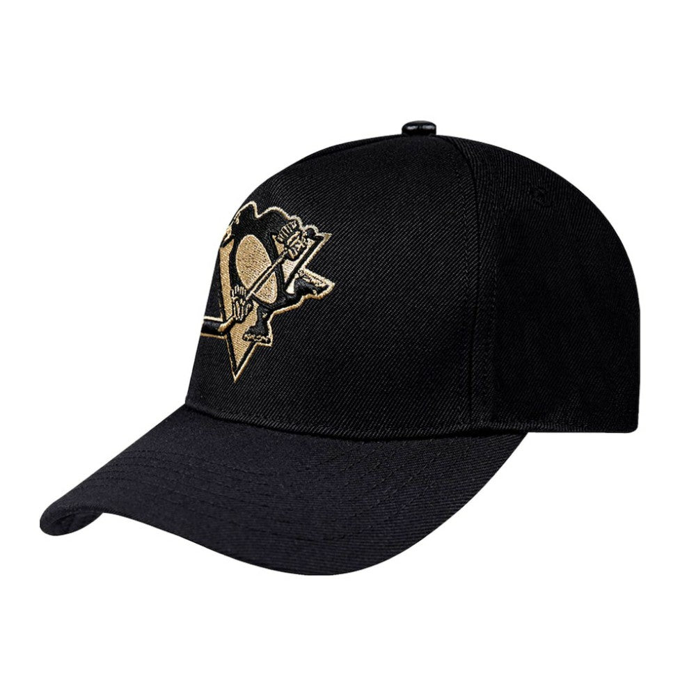 Pittsburgh Penguins Pro Standard Metallic Logo Pinch Front Adjustable Hat