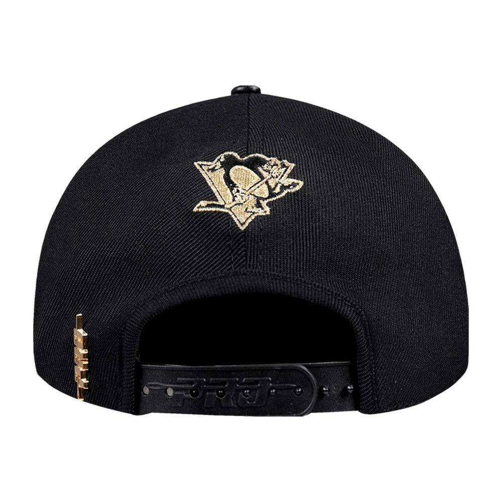 Pittsburgh Penguins Pro Standard Metallic Logo Pinch Front Adjustable Hat