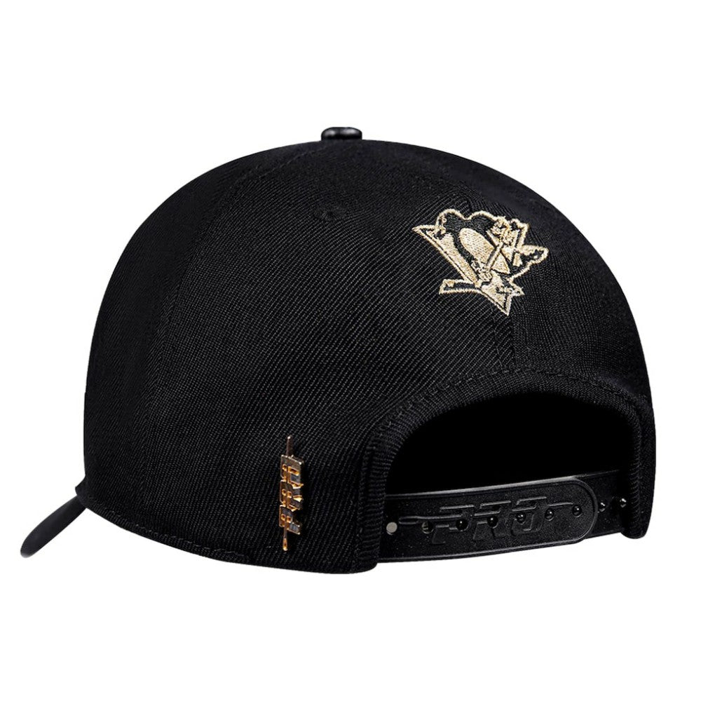 Pittsburgh Penguins Pro Standard Metallic Logo Pinch Front Adjustable Hat