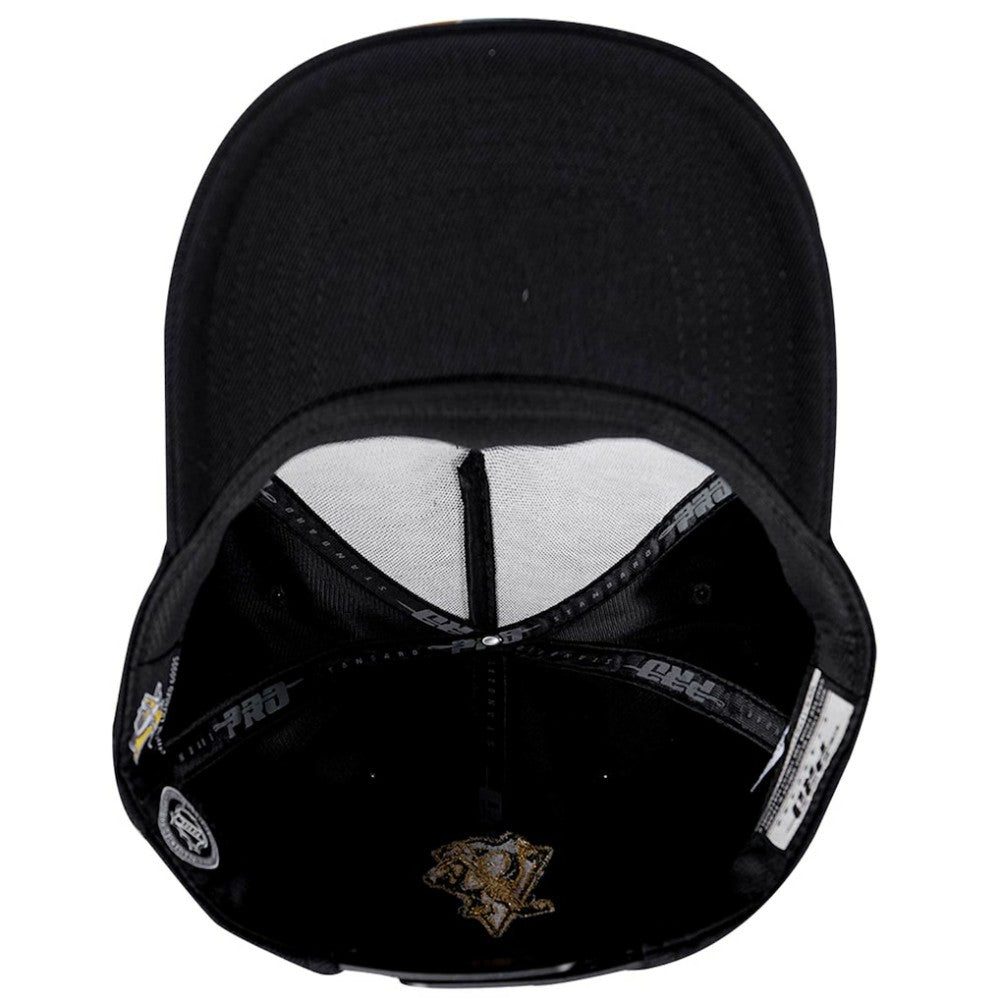 Pittsburgh Penguins Pro Standard Metallic Logo Pinch Front Adjustable Hat