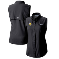 NFL Minnesota Vikings Women's PFG Tamiami Omni-Shade Sleeveless Button-Up Shirt
