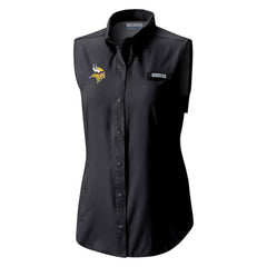 NFL Minnesota Vikings Women's PFG Tamiami Omni-Shade Sleeveless Button-Up Shirt