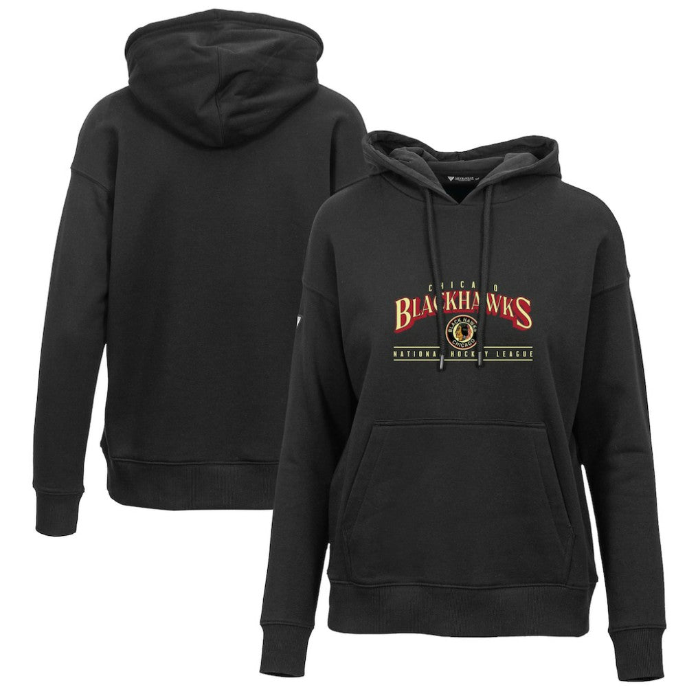 Chicago Blackhawks Levelwear Women's Retro Adorn Spellout Pullover Hoodie