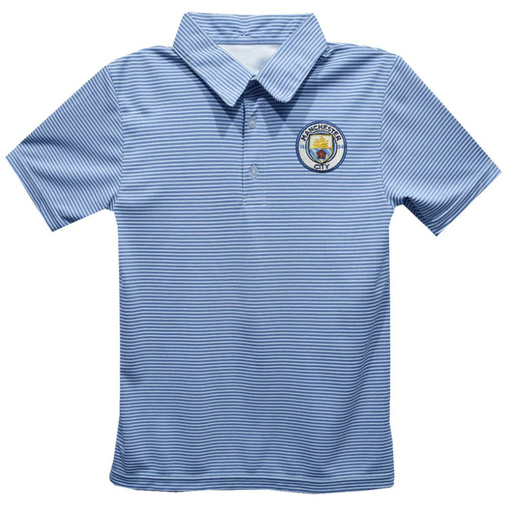 Manchester City Vive La Fete Youth Pencil Stripe Polo / Soccer On sale