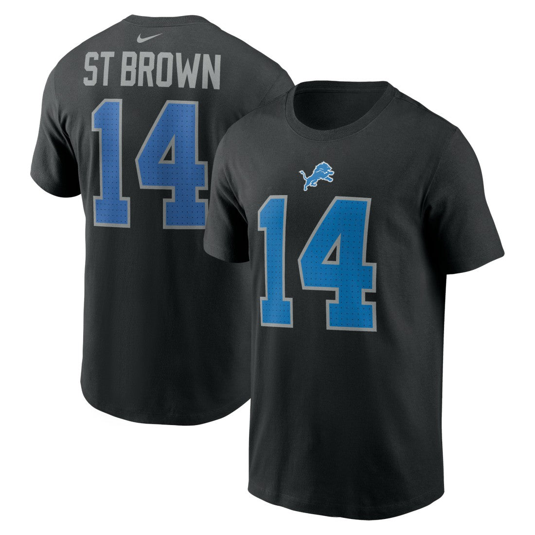 NFL Detroit Lions Amon-Ra St. Brown  Player Name & Number T-Shirt