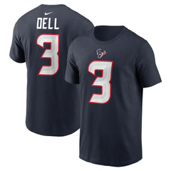 NFL Houston Texans Tank Dell  Player Name & Number T-Shirt