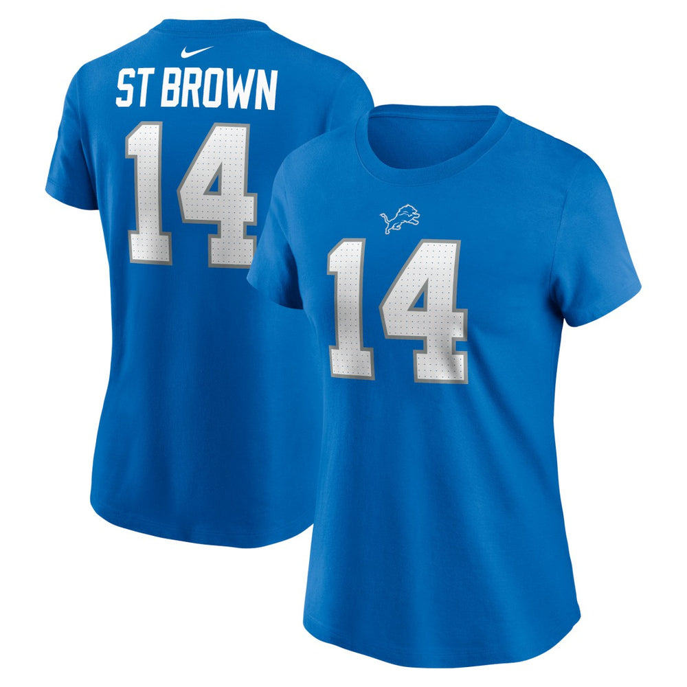 NFL Detroit Lions Amon-Ra St. Brown  Women's Player Name & Number T-Shirt