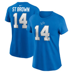 NFL Detroit Lions Amon-Ra St. Brown  Women's Player Name & Number T-Shirt