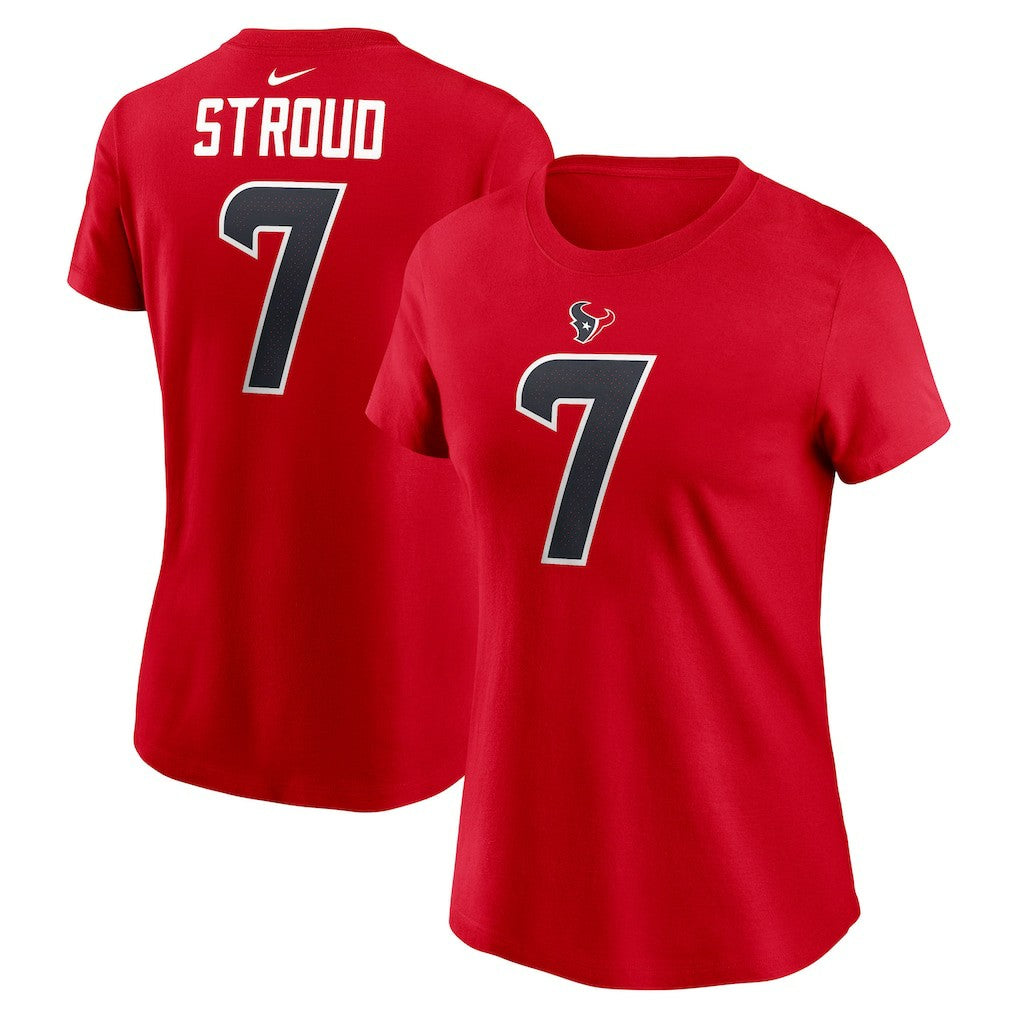 NFL Houston Texans C.J. Stroud  Women's Player Name & Number T-Shirt