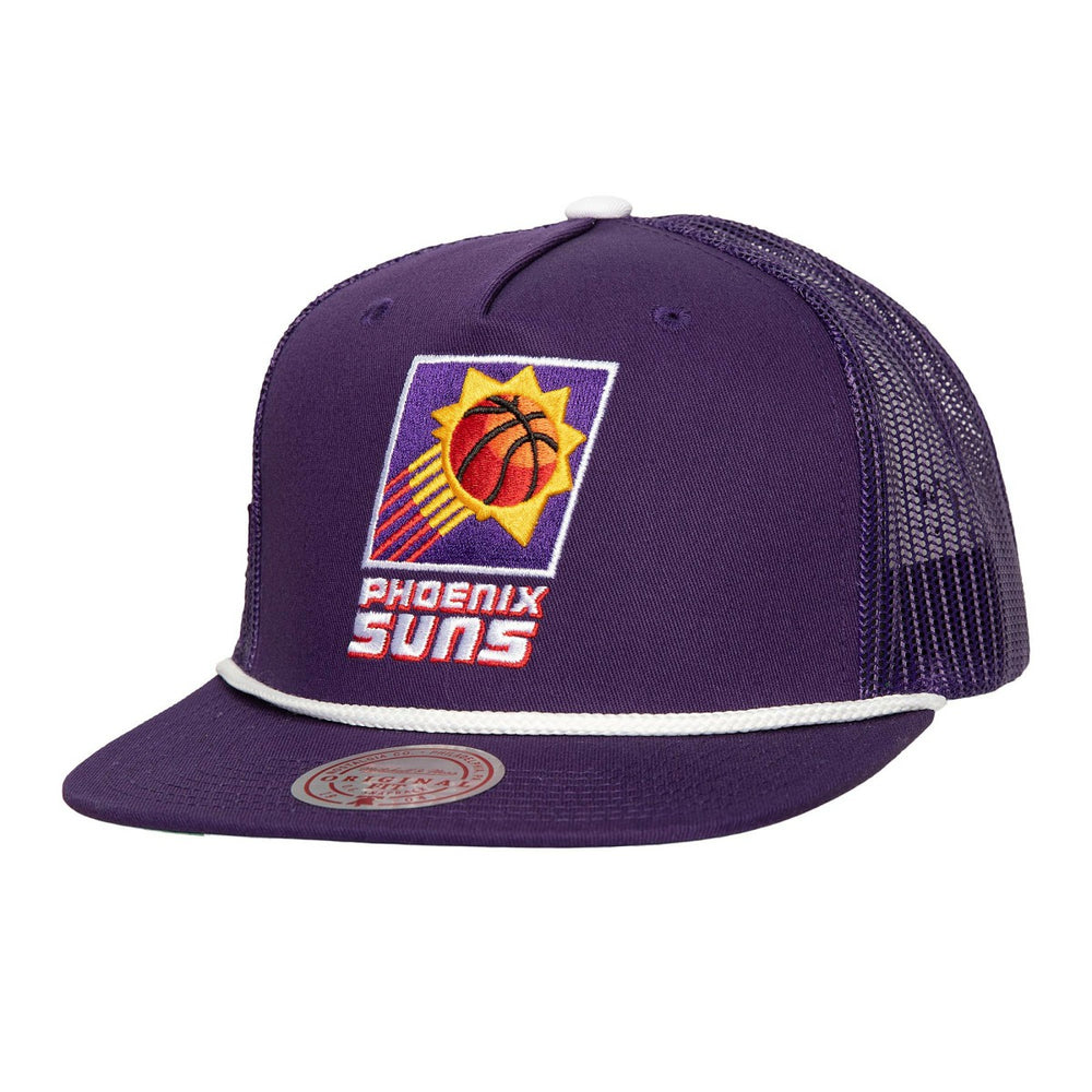 Phoenix Suns Roper Meshback Trucker Snapback Hat - Purple | Mitchell & Ness shop
